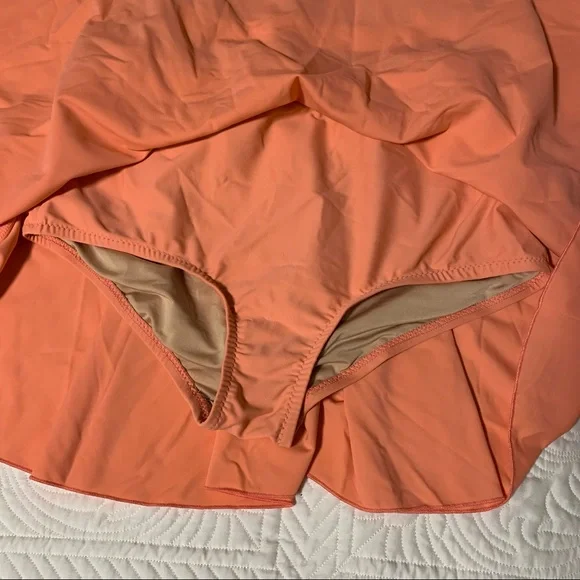 Jessica Rey swimwear size Medium swim dress striped pink skirt bathing suit - Picture 5 of 11